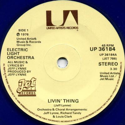 7inch Record ELECTRIC LIGHT ORCHESTRA - Livin' Thing UP36184 United Artists  1976 UK Rock Used