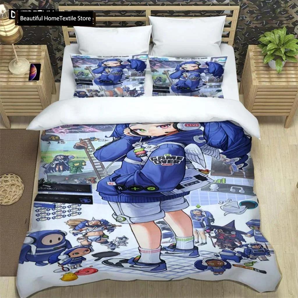 Cartoon Beautiful Girl Digital Printing Polyester Bedding Set Girl Bedding Set Teenager Bedding Set Gift Bed Cotton