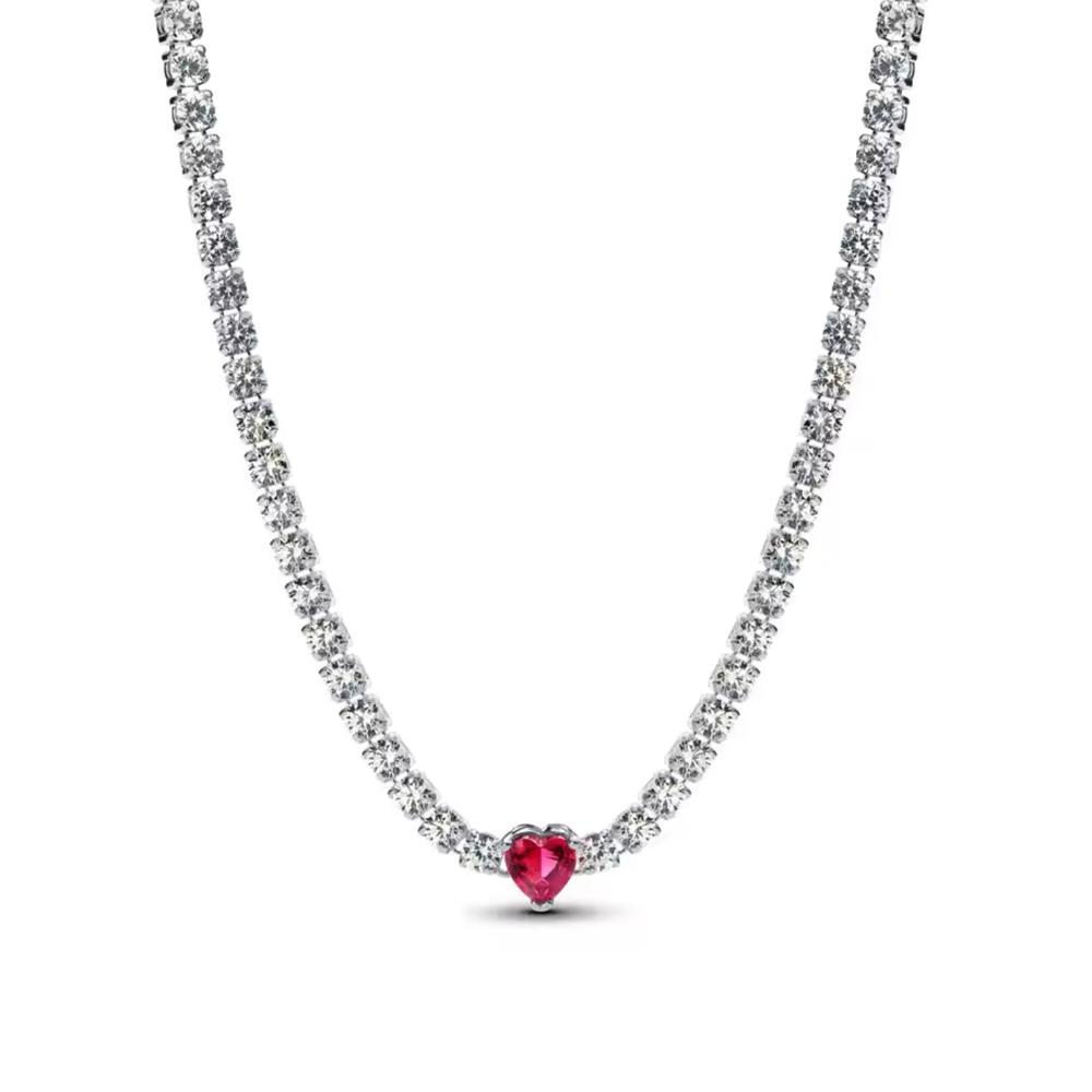 Fine 45Cm Copper Plated Snake Chain Necklace Heart Pendant Suitable For Original Bead Charm Diy Jewelry Gifts