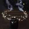 Fashion Bridal Wedding Gold Color Hair Accessories for Women Girl Flower Hair Jewelry Headpiece Headdress Party Hair Band Tiara