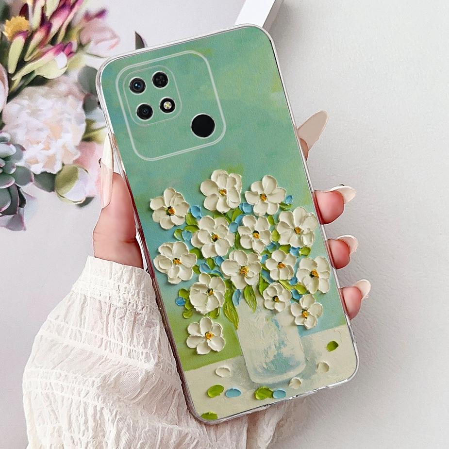 For Xiaomi Redmi 10C Case Cute Cat Luxury Butterfly Painted Cover 6.71'' Soft Silicone Case For Xiaomi Redmi 10C Redmi10C Fundas