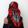 Fashion Square Silk Scarf Women Headband 90*90cm Print Neck Scarfs Office Hair Band Hand Kerchief Female Bandana Headwear
