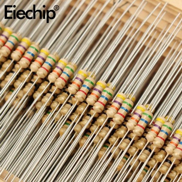 860pcs/lot Carbon Film Resistor 1/4W 5% Resistors Kit Set 43values*20pcs Resistance 1R - 1M Ohm 0.25W Resistor Pack