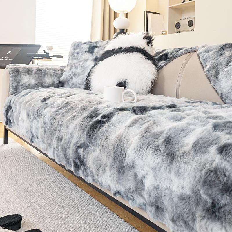 

Чехол для дивана из плюшевого градиентного бархата для зимнего тепла, утолщенный плюш, нежный и мягкий, любимый диван для домашних животных с защитой от скольжения Backrest70X70