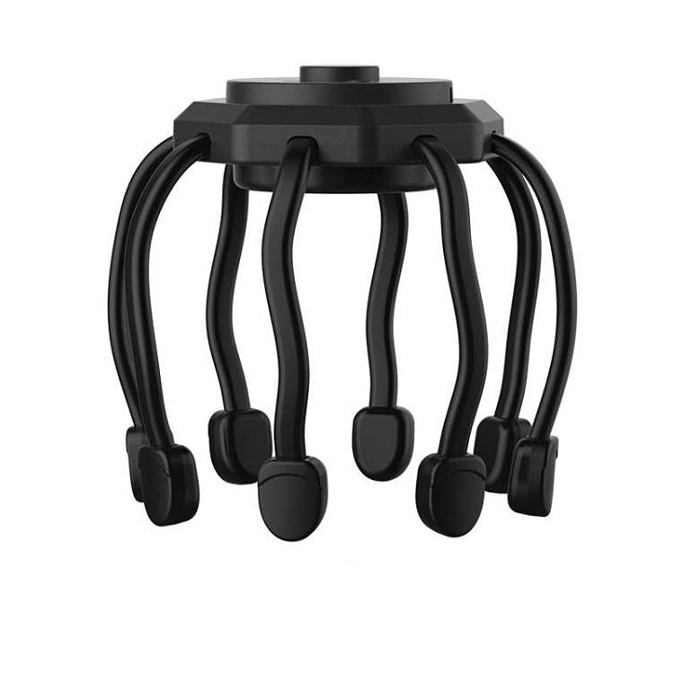 

Электрический массажер для головы Осьминог Массажный инструмент для кожи головы Вибрация Для расслабления и снятия стресса Улучшение сна чёрный