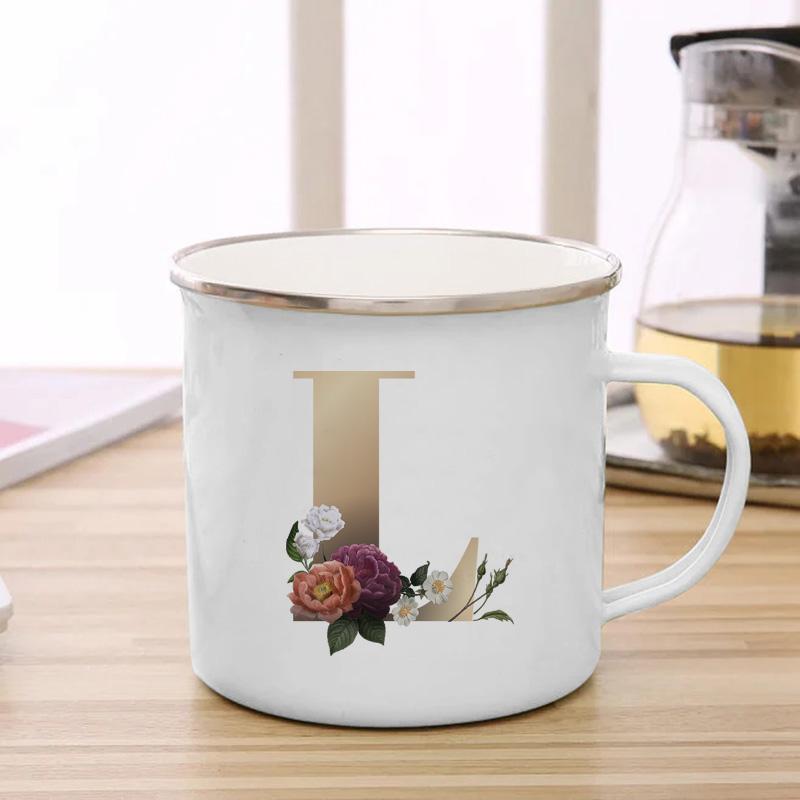 26 A To Z Initials Glod Letter Mugs Print Enamel Mug Coffee Cup Drinkware Personalized Gift Unusual Tea Cup Cupshe Custom Cups