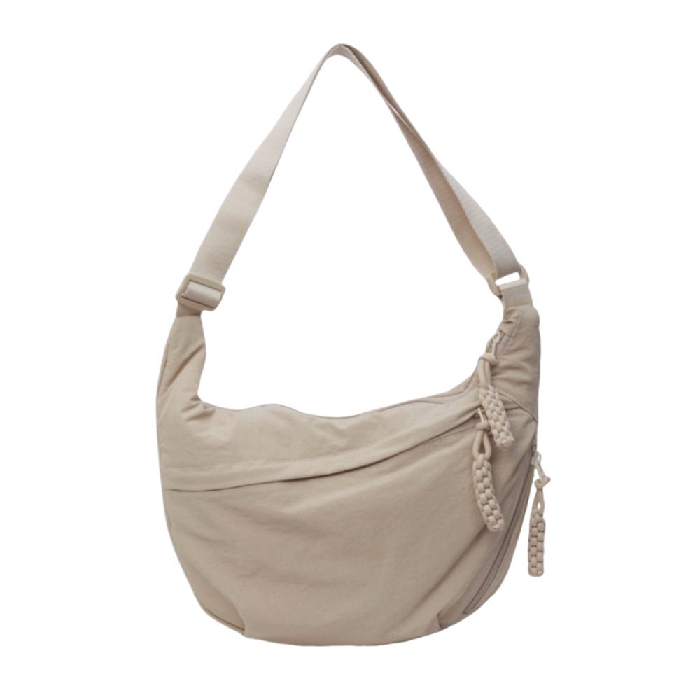 Versatile Canvas Crossbody Bags Large Capacity Lightweight Sports Hobos Bag Solid Color Korean Simplified Shoulder Bag Women