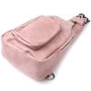 Women's Bag with an Accent On a Textile Strap Made of Smooth Eco-leather VINTAGE Bag 22772 Pink