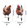 Chicken Sign Poles Acrylic Chicken Design Cute Garden Accessories