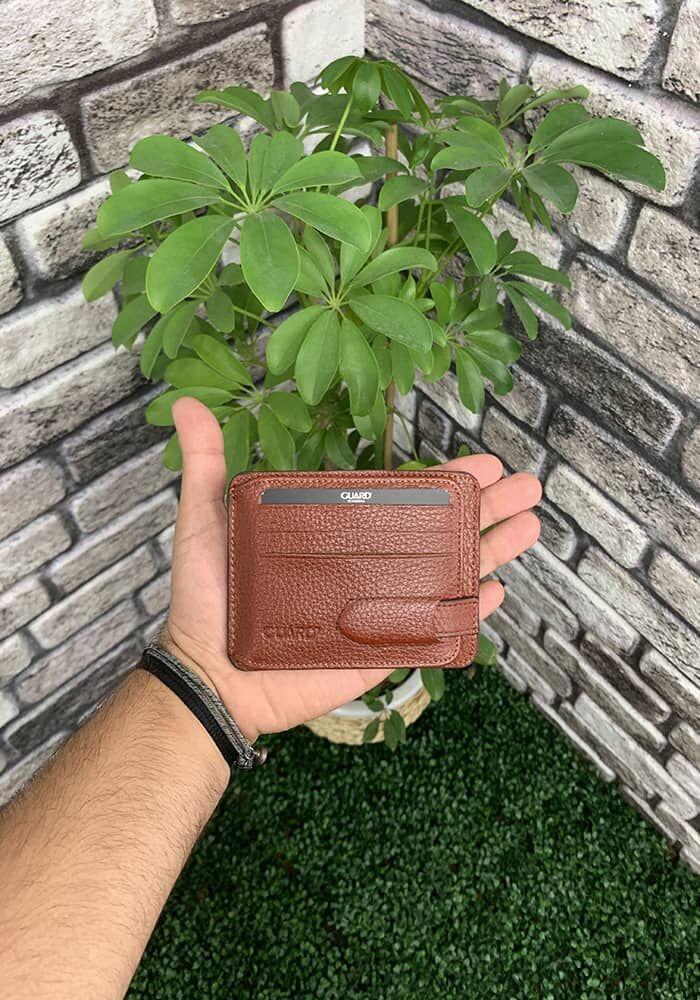 

Guard Matte Tan Leather Card Holder