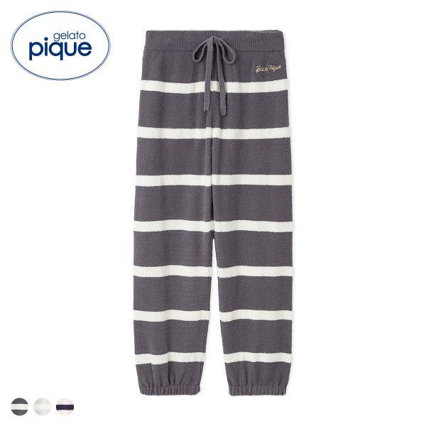 gelato pique UNISEX airy moco border long pants gelato pique pajamas room wear gelato pique unisex ADIEU 3 colors S-M-M-L