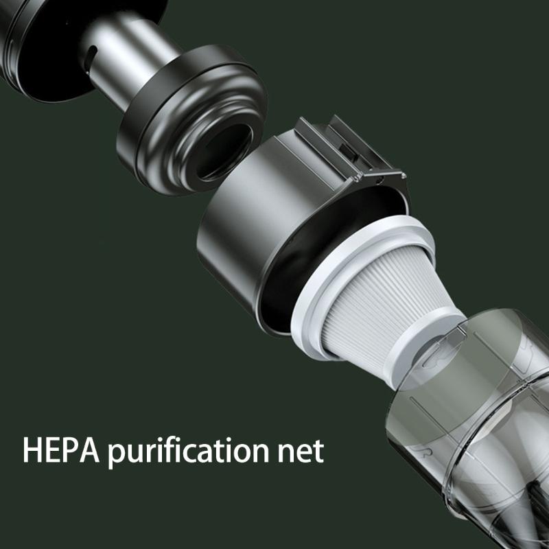 Wireless Handheld Vacuum 45W 6Kpa Suction Multi Attachments LED Indicator Low Noise Car Vacuum