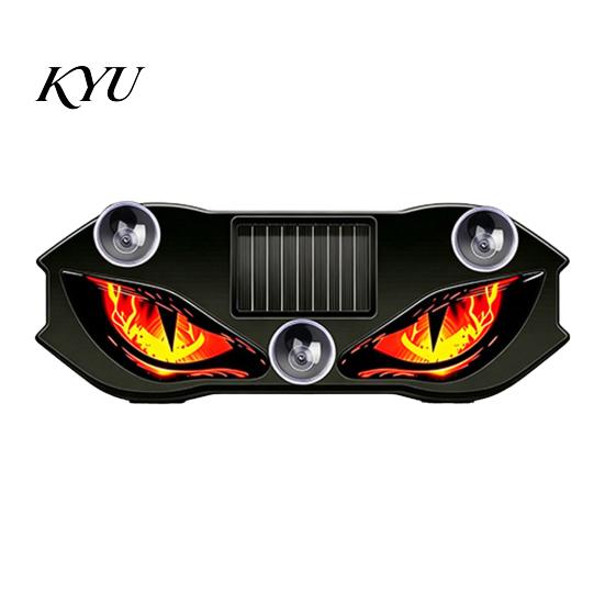 High Temperature Resistant Car Lamp Solar Demon Eye Window Light, Wireless LED Atmosphere Automotive Safety Warning System with Suction Cup