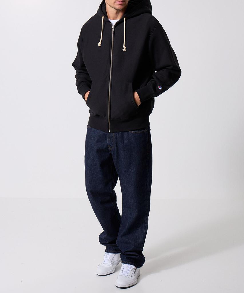 Champion Reverse Weave Loose Fit Fleece Zip-Up Hoodie Black