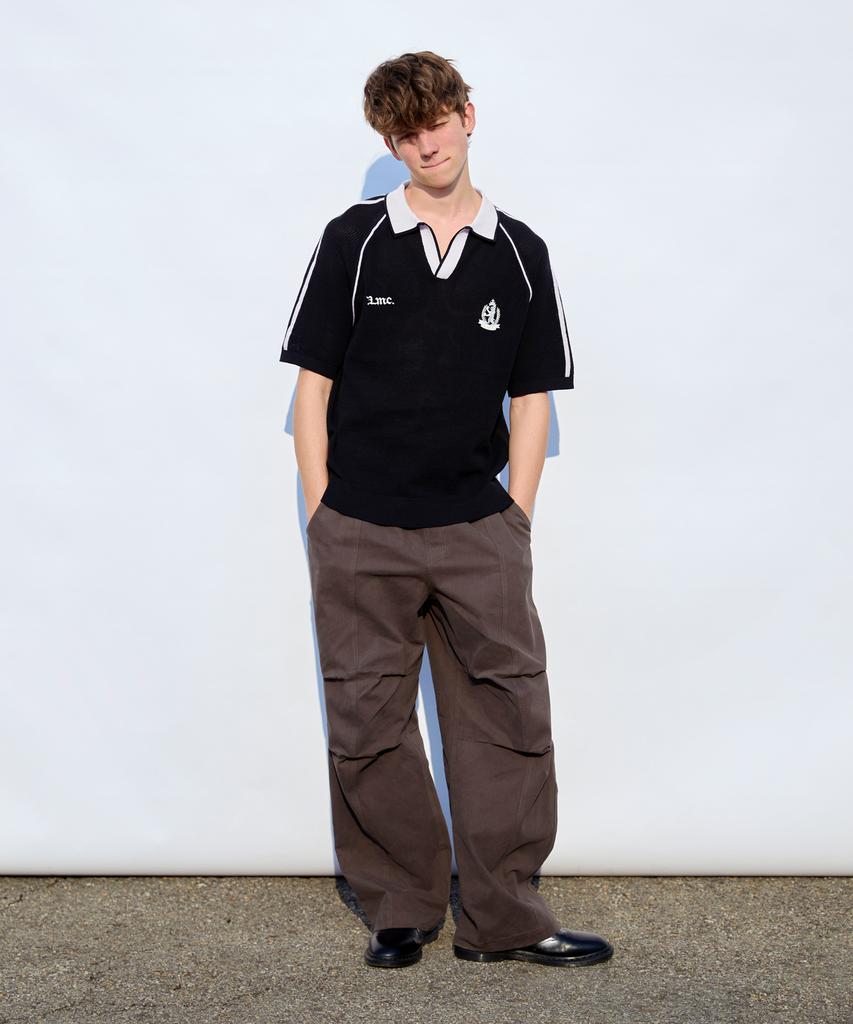 LMC Line Point Skipper Half Knit Black