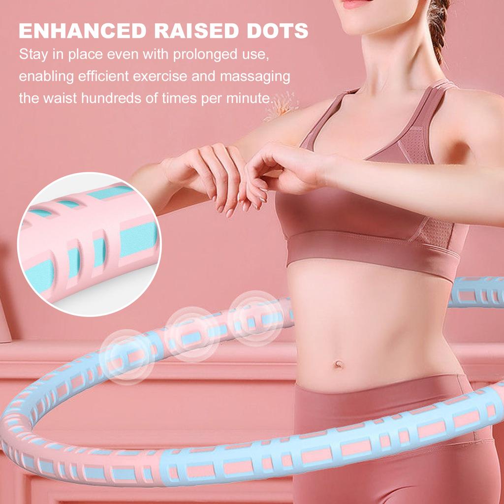 1 Piece Detachable Stainless Steel Sport Hoops Fitness Weighted Hoop Detachable Fitness Hoop for Adults and Teenagers