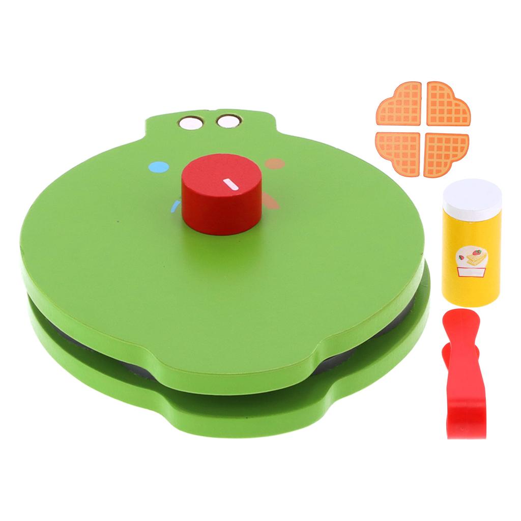 Simulation Pancake Machine Toy Children Kids Pancake Maker Cooking Wooden Kitchen Toys