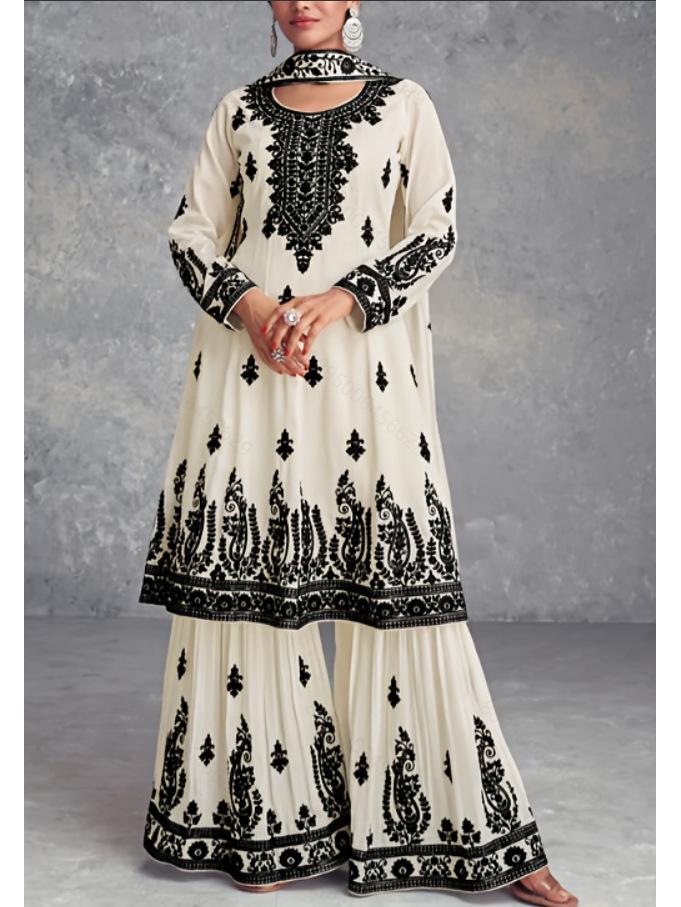 2025 Middle Eastern Ethnic Style Muslim Fashion Print Top and Pants Set with Waist Belt