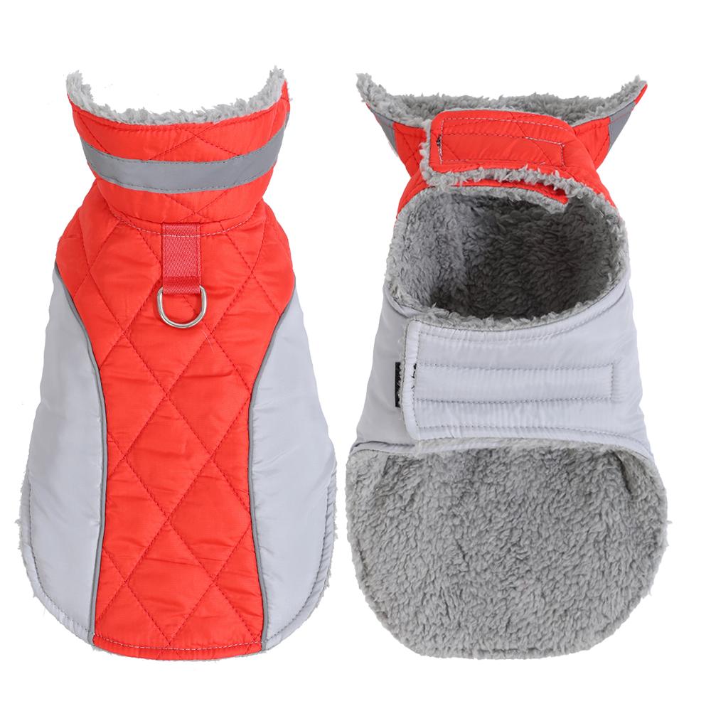 Verdickte Fleece Katzenweste Mantel für Winter Plaid Haustierkleidung mit D-Ring Reflektierende Haustier-Outfits für kleine mittelgroße Hunde Katzen Sphynx