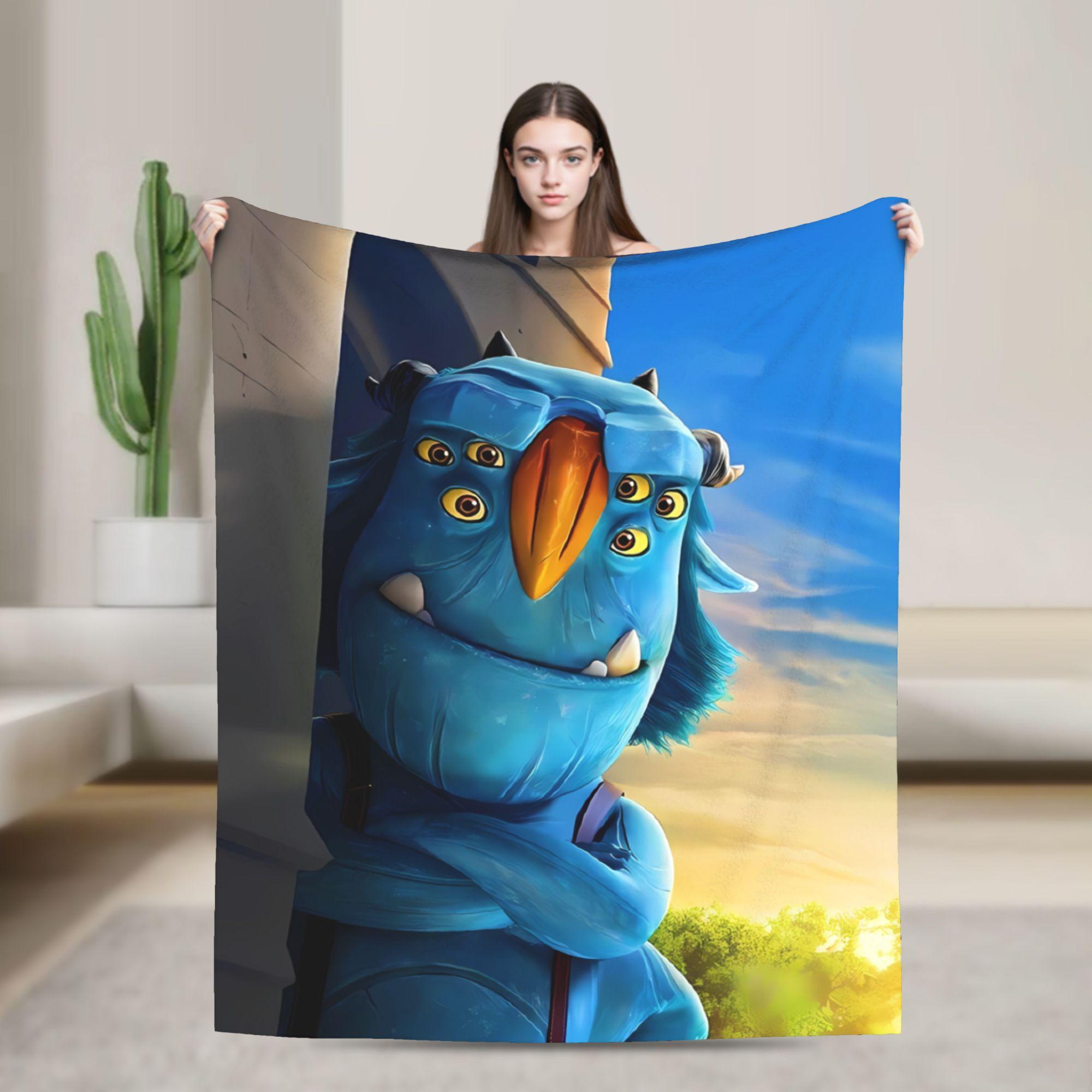 Trollhunters Tales Of Arcadia Flannel Blanket  Soft Throw Blanket for Couch Bed Airplane Travel Pattern Bedspread Sofa Bed Cover 75X95CM
