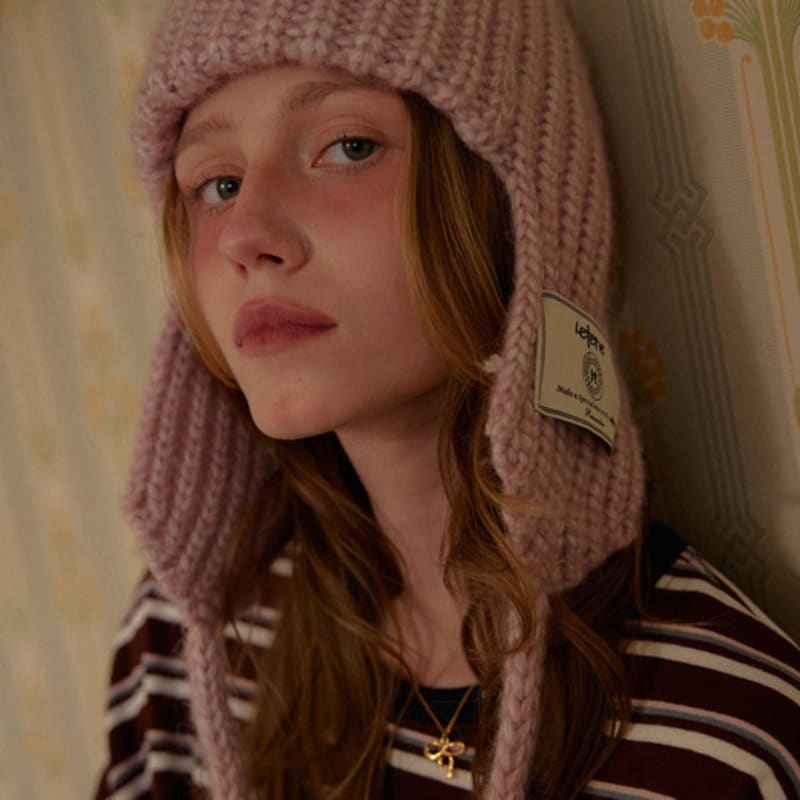 

leterie LR ШАПКА-УШАНКА KNIT TROOPER HAT_ЛАВАНДОВЫЙ FREE