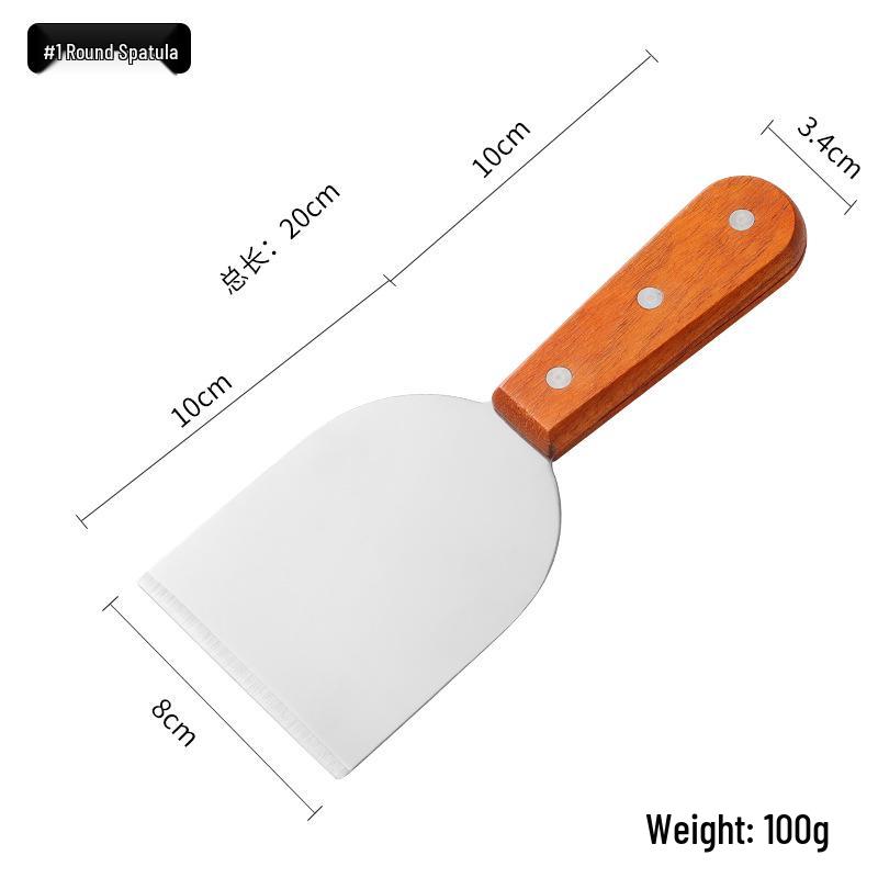 Stainless Steel Spatula Set: Kitchen, Hamburger, Frying, Teppanyaki, and Barbecue Tools