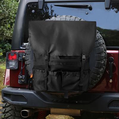 Depozitare anvelope de rezervă Sac de gunoi Recuperare Off Road Echipament de camping Fit Jeep Wrangler TJ JK JKU JL JLU 2007-2024 cu curele reglabile