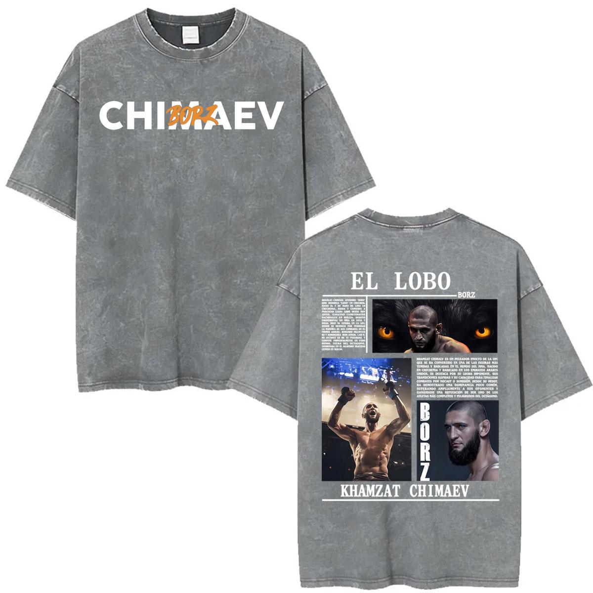 

Limited Khamzat Chimaev Borz Logo Vintage Washed T Shirts Mens Clothing Violence Aesthetic Tshirt Oversized T Shirt Streetwear S