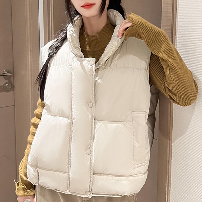 

Модная зимняя парка без рукавов Женский топ Короткий жилет Толстый теплый Женские куртки 2XL