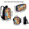 Cartoon toys Super Zings SuperThings Child School Backpack with Lunch Bags ,Pencil Bags ,School Bags for Boys Girls Best Gift