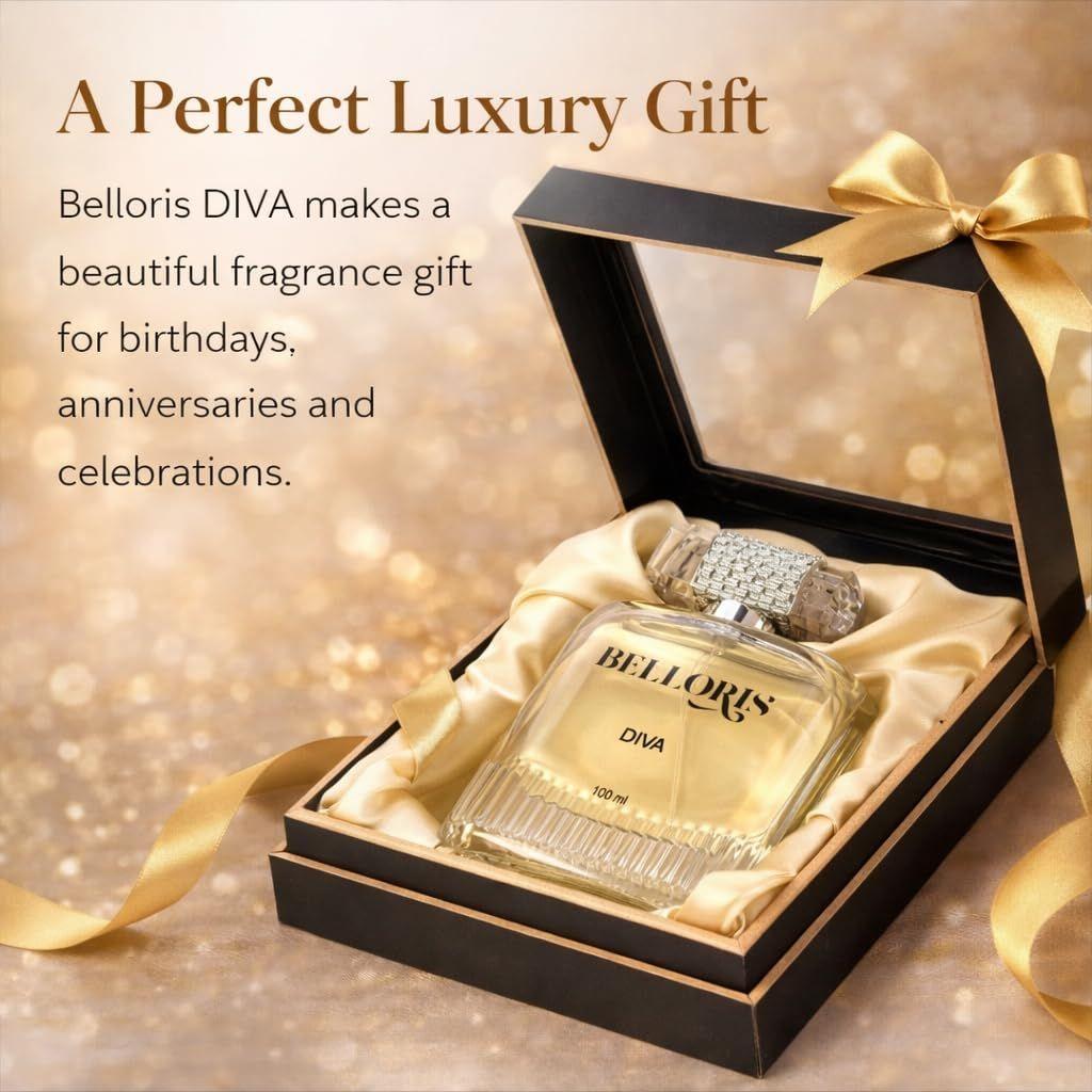 DIVA Profumo Lussuoso da Donna | Fragranza Floreale Fruttata a Lunga Durata | Puro Profumo per Feste & Occasioni Speciali