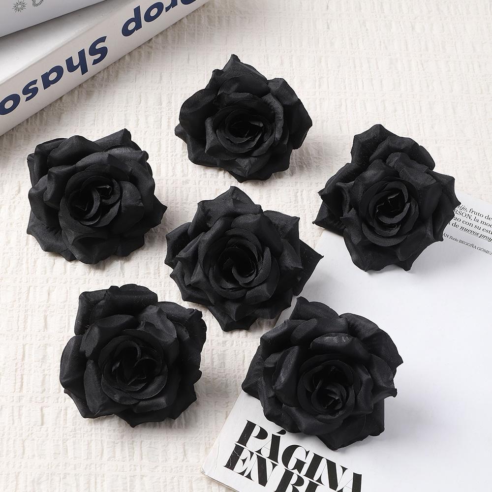 Rose Hair Accessory 9cm Artificial Flower Hair Clip Flower Brooch Bride's Headwear for Party Garden Home Decoration Wedding Deco