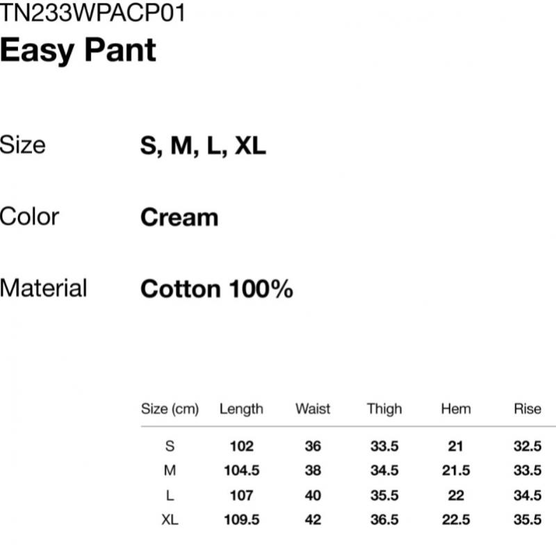 ThIs Is Never That  Fw23  Easy Pant Cream