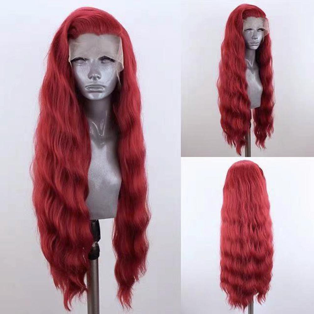 AIMEYA Platynowe Peruki dla Kobiet Mieszanka Blond Syntetyczna Peruka z Koronkowym Przodem Czarna Długa Naturalna Fala Syntetyczne Włosy Peruka do Codziennego Użytku Cosplay