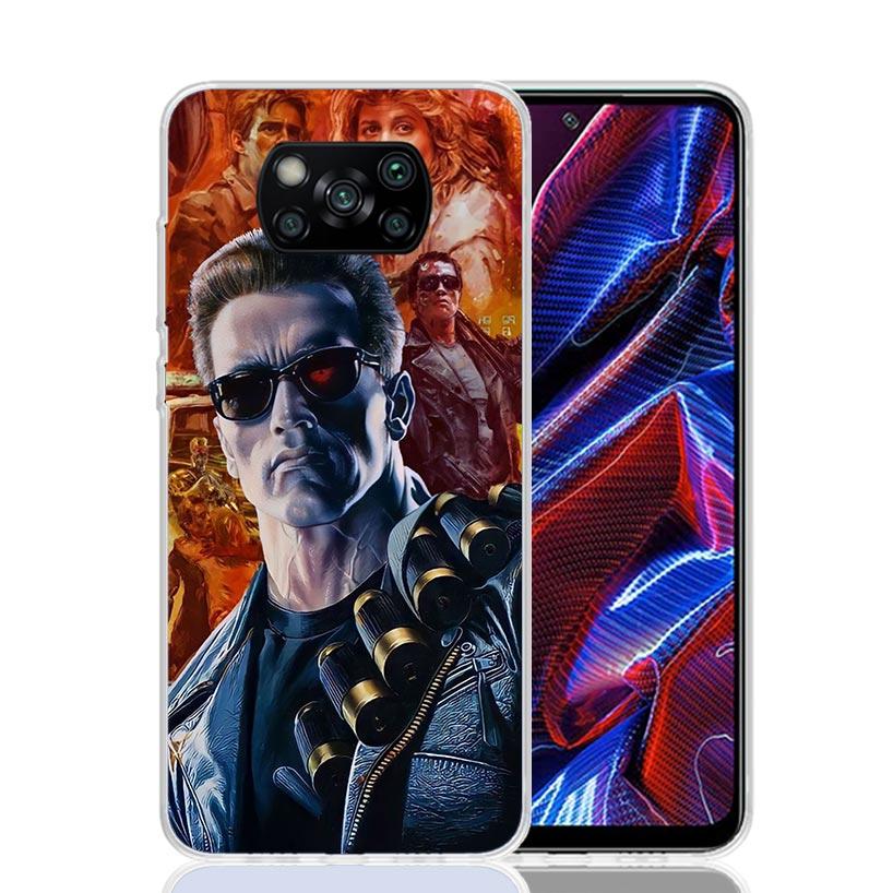 Arnold Schwarzenegger Terminator Phone Case For Xiaomi Poco X7 X6 X5 Pro F7 Ultra Redmi 15C 15 13 13C 12 12C 10 10A 10C 9 9A 9C
