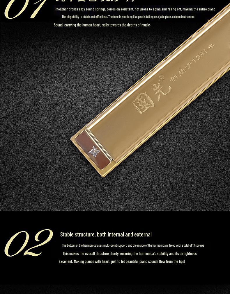 28otvorová harmonika s širokým rozsahem a dvojitým jazýčkem v ladění C pro studenty, začátečníky i profesionály