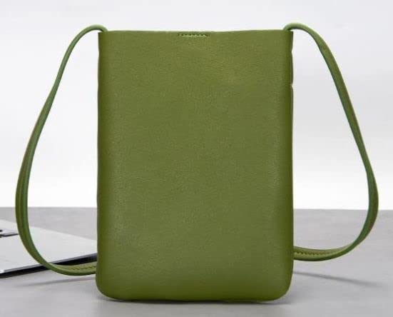 Crossbody stylish thin mini shoulder shoulder shoulder walking thin shoulder messenger crossbody shoulder one body compact bag Green [Aspersio] bag,