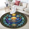 Oceanic Glass Round Area Rug Under Office Chairs Bedroom Living Room Home Decor