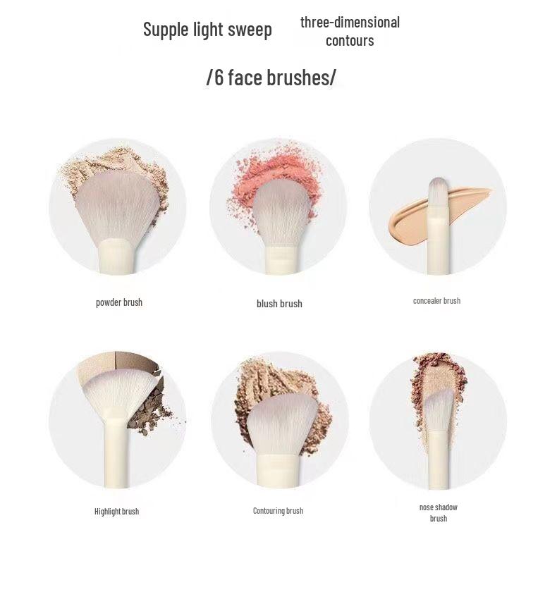 Série Vacances Set de 12 Pinceaux de Maquillage - Pinceaux Super Doux pour Fards à Paupières, Poudre Libre et Débutants