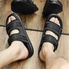 Lightweight Soft Sole Beach Slippers New Casual Slide Mens Shoes Fashion Men's Slippers Leather Summer Outside Slip On Footwear