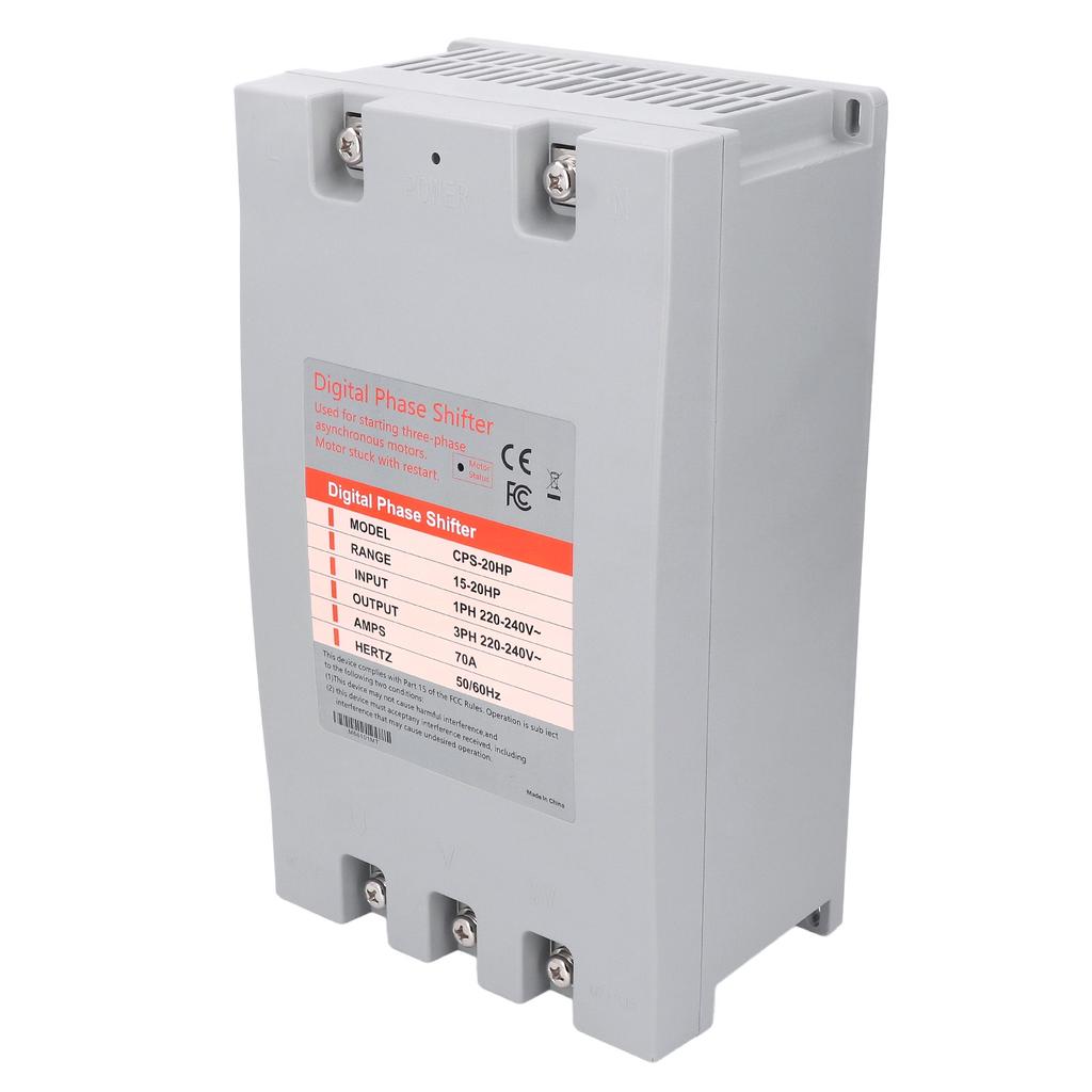 Single to 3 Phase Converter 1520Horsepower Range Accurate Compact Industry Digital Phase Shifter