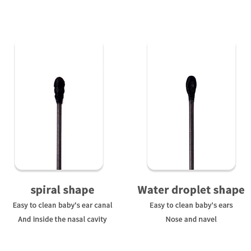 100Pcs/Box Double Head Cotton Swab Stick Ear Spoon Ear Clean Makeup Manicure Cotton Swabs Disposable Cleaning Tools