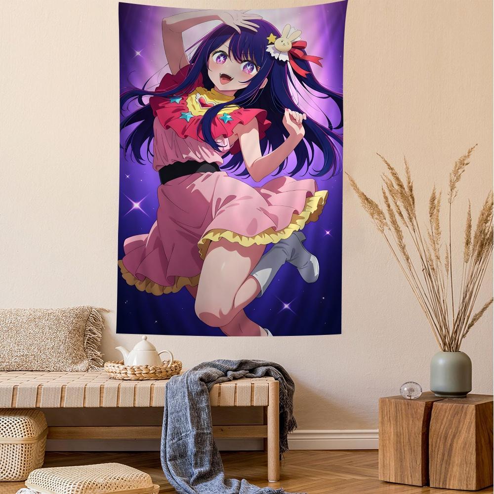 2025 Hot Sell Anime O-Oshi No Ko Hoshino Ai Hanging Bohemian Tapestry Hanging Tarot Hippie Wall Rugs Dorm Japanese Tapestry