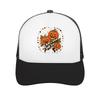 Retro Halloween Pumpkins With Harleq Mesh Baseball Cap Casual Hat Outdoor For Womens Unisex FeUnisex