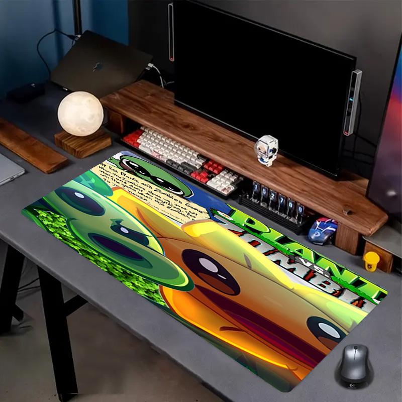 Pflanzen vs. Zombies Print Mauspads, Anti-Rutsch Schreibtisch-Tastaturmatte, für PC Laptop Gaming Arbeiten Tägliche Nutzung, Coole Festival Überraschungsgeschenk