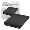 Qoltec Custodia/alloggiamento per unità ottica CD/DVD SATA | USB 3.0 | 12,7 mm | cavo integrato