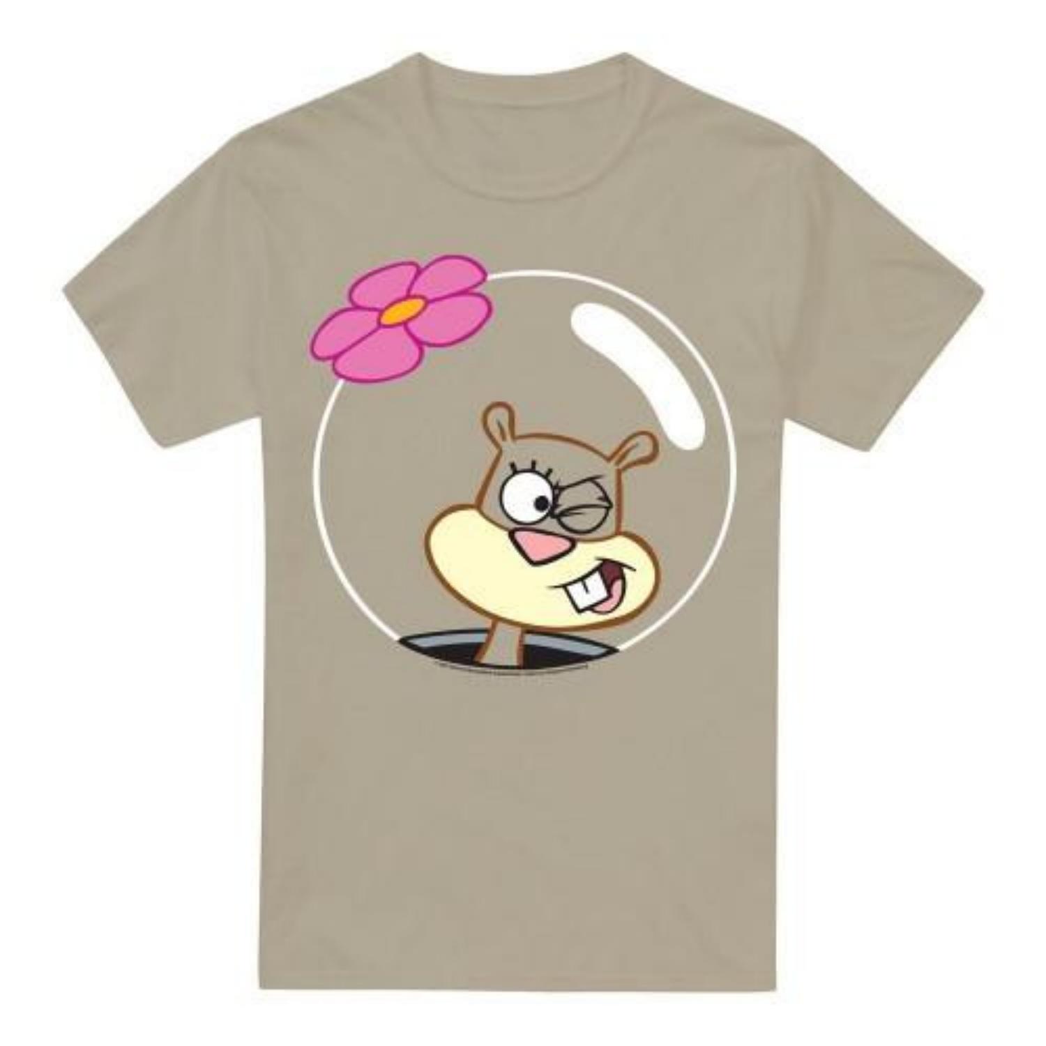 SpongeBob SquarePants Mens Wink Sandy Cheeks Face T-Shirt S