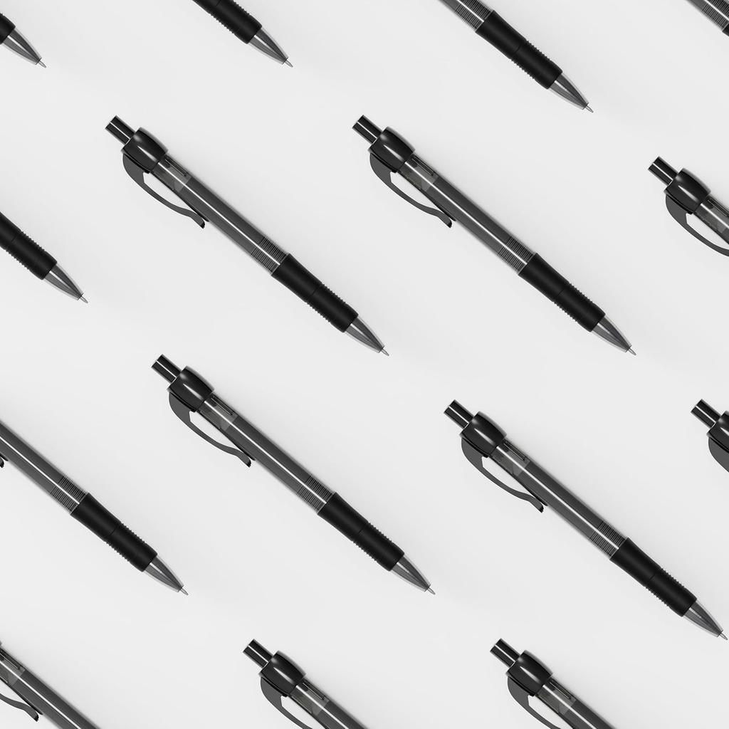 Deegtran Pens Bulk, 30 Pack No Bleed Black Ink Click Pens with Soft Grip, Wholesale Retractable Ballpoint Pens for Office School, Medium Point Smooth