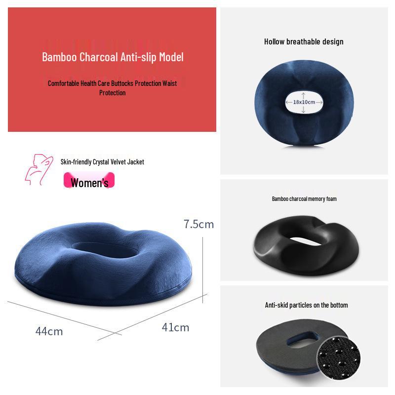 Comfortable Anti-Slip Seat Cushion for Office & Wheelchair - Relieves Pressure & Supports Posture