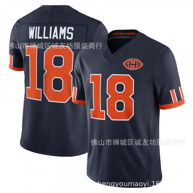 Herren Rugbyshirt 3. Gen Bears Team Spieler-Nummern 4 15 18 25 84 Dunkelblau Sportbekleidung